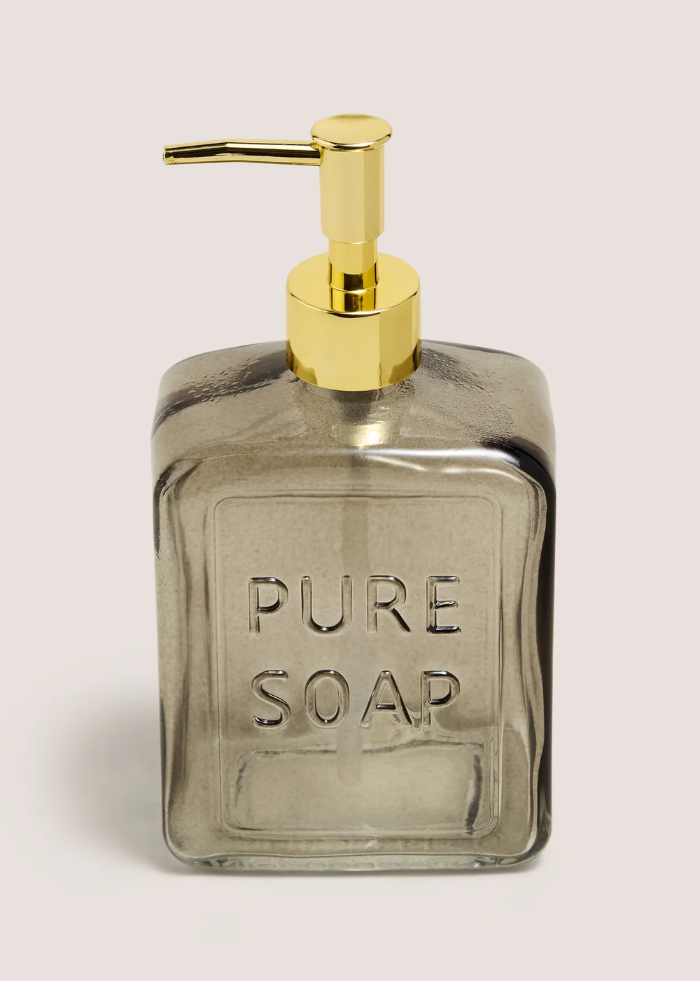 Amber Glass Soap Dispenser Image 1
