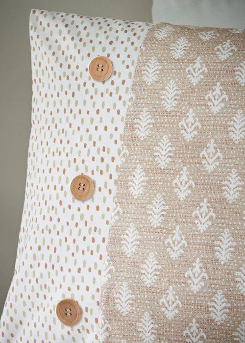 Natural Jacobean Button Duvet Set - Double Image 2