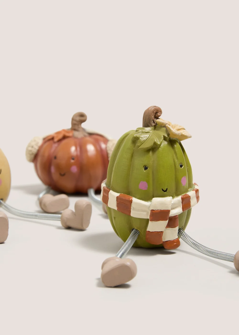 3 Pack Autumn Pumpkin Dangly Leg Ornaments Image 2