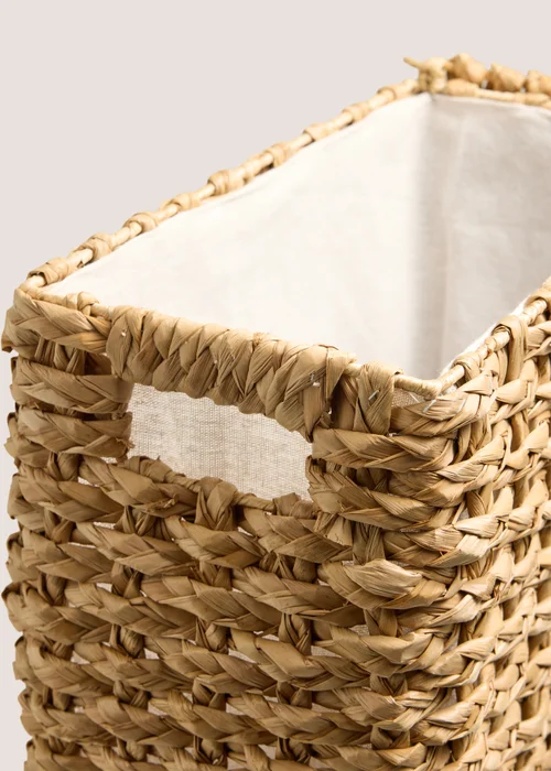 Brown Narrow Rope Woven Laundry Basket Image 2