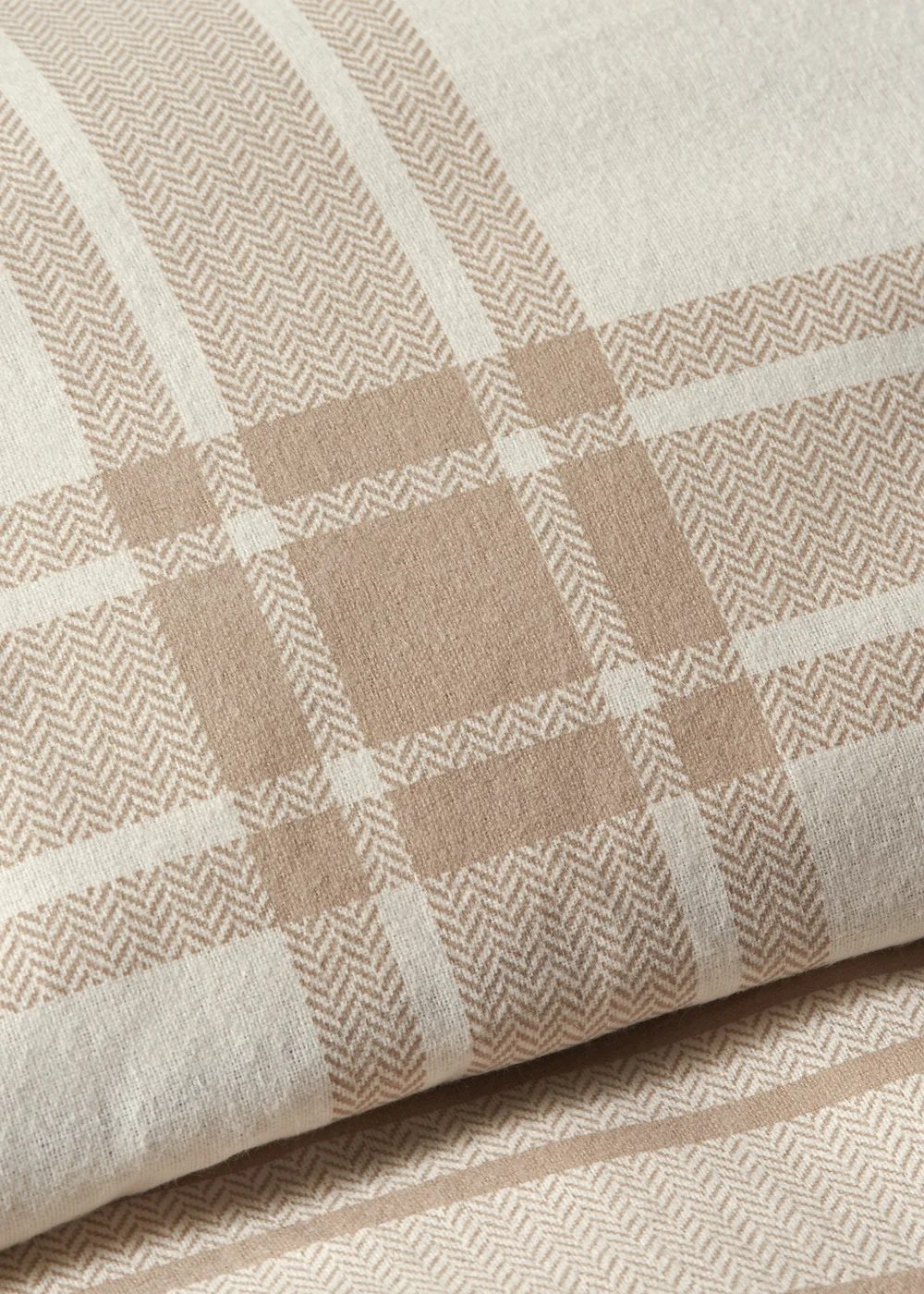 Beige Checked Duvet Set - Double Image 3