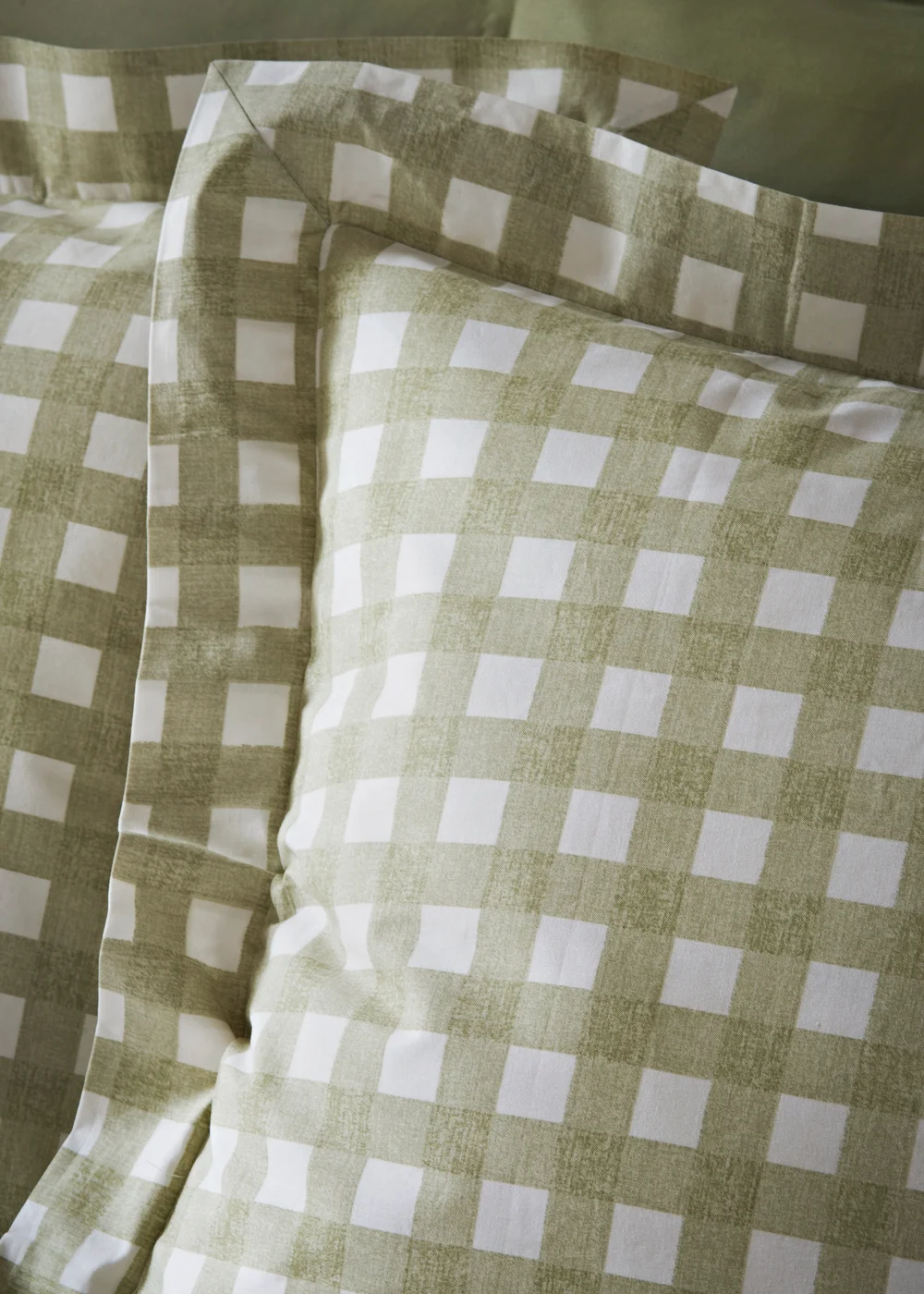Green Check Oxford Edge Duvet Set - Double Image 4
