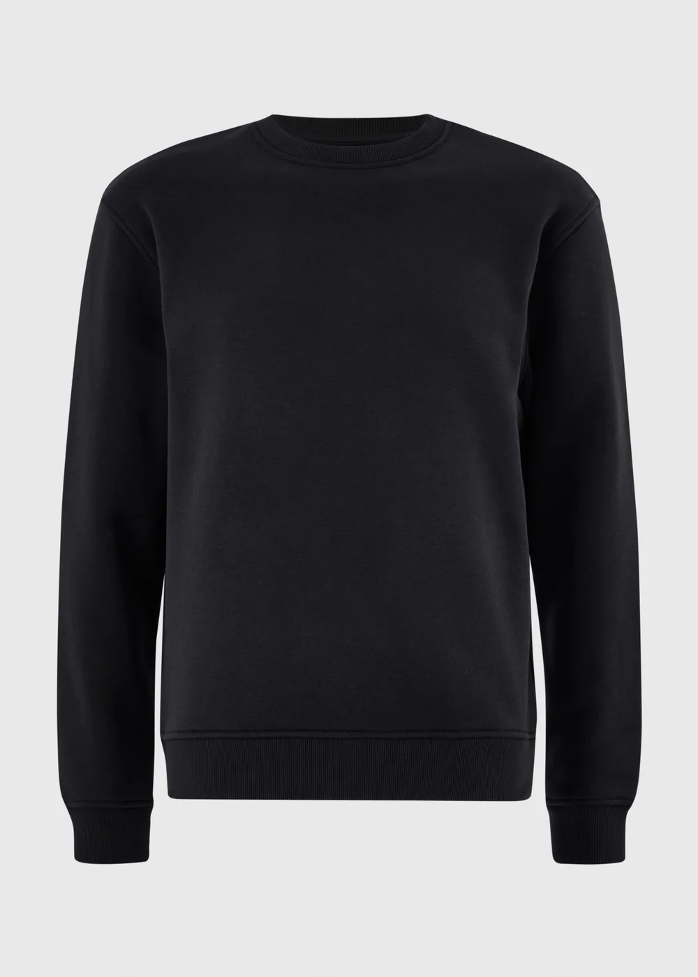 Black Relaxed Crew Neck Sweatshirt - S Image 4