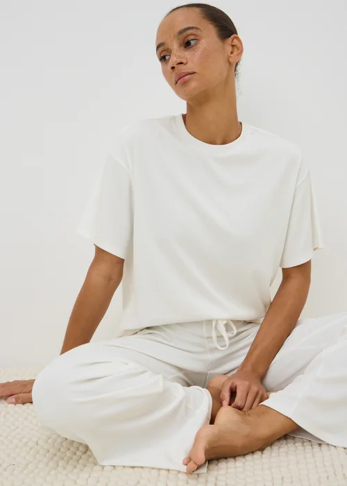 Cream Slouch Wide Leg Pyjama Set - XS Image 1