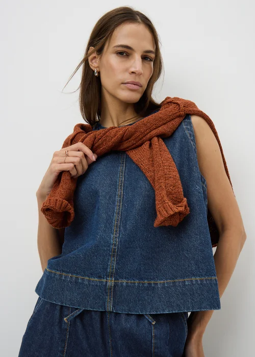 Dark Wash Denim Co Ord Vest Top - 16 Image 1