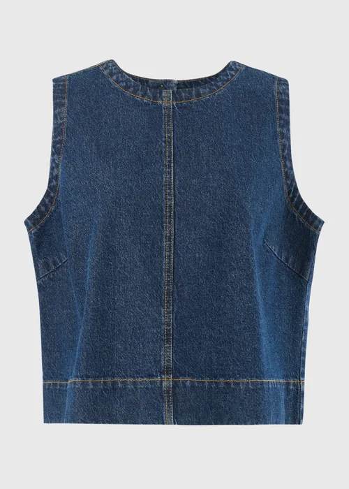 Dark Wash Denim Co Ord Vest Top - 16 Image 5