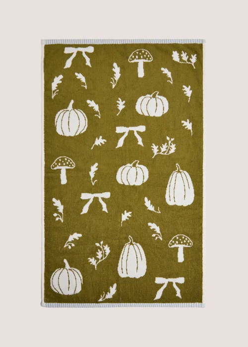 Green Pumpkin Jacquard Hand Towel - Hand Towel Image 1