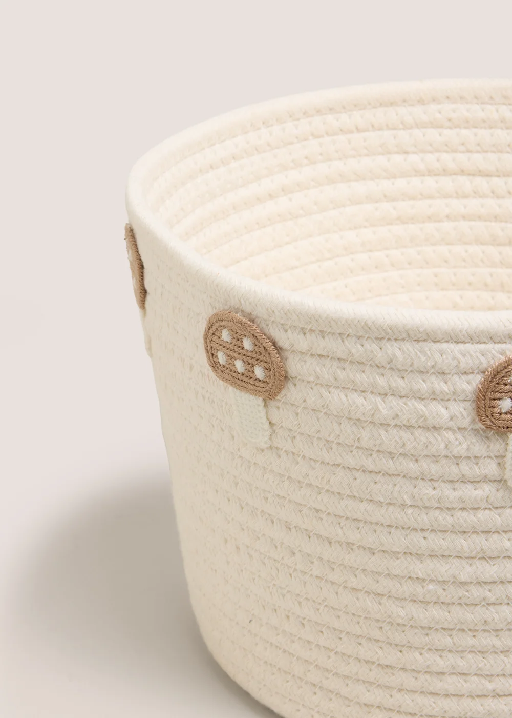 Cream Rope Toadstool Storage Basket Image 2