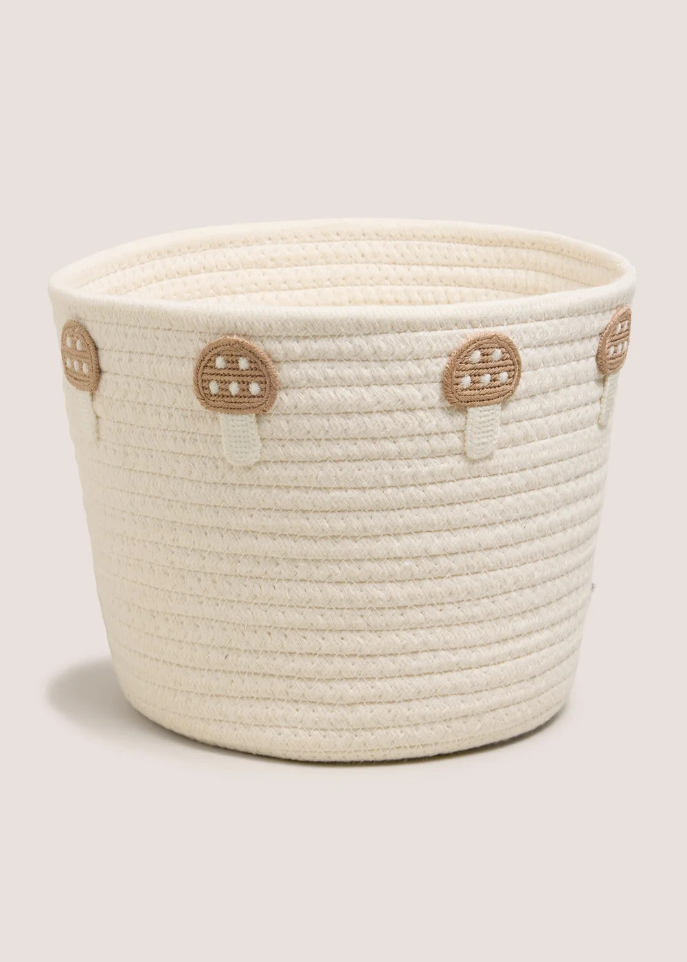 Cream Rope Toadstool Storage Basket Image 1