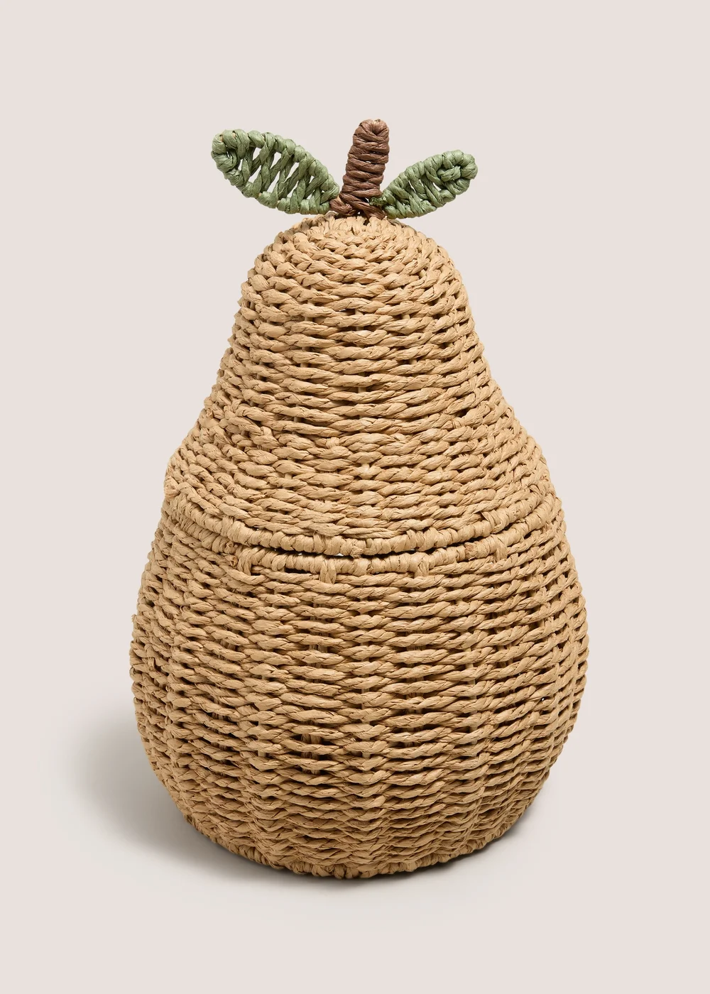 Pear Shaped Decorative Wicker Basket Image 1