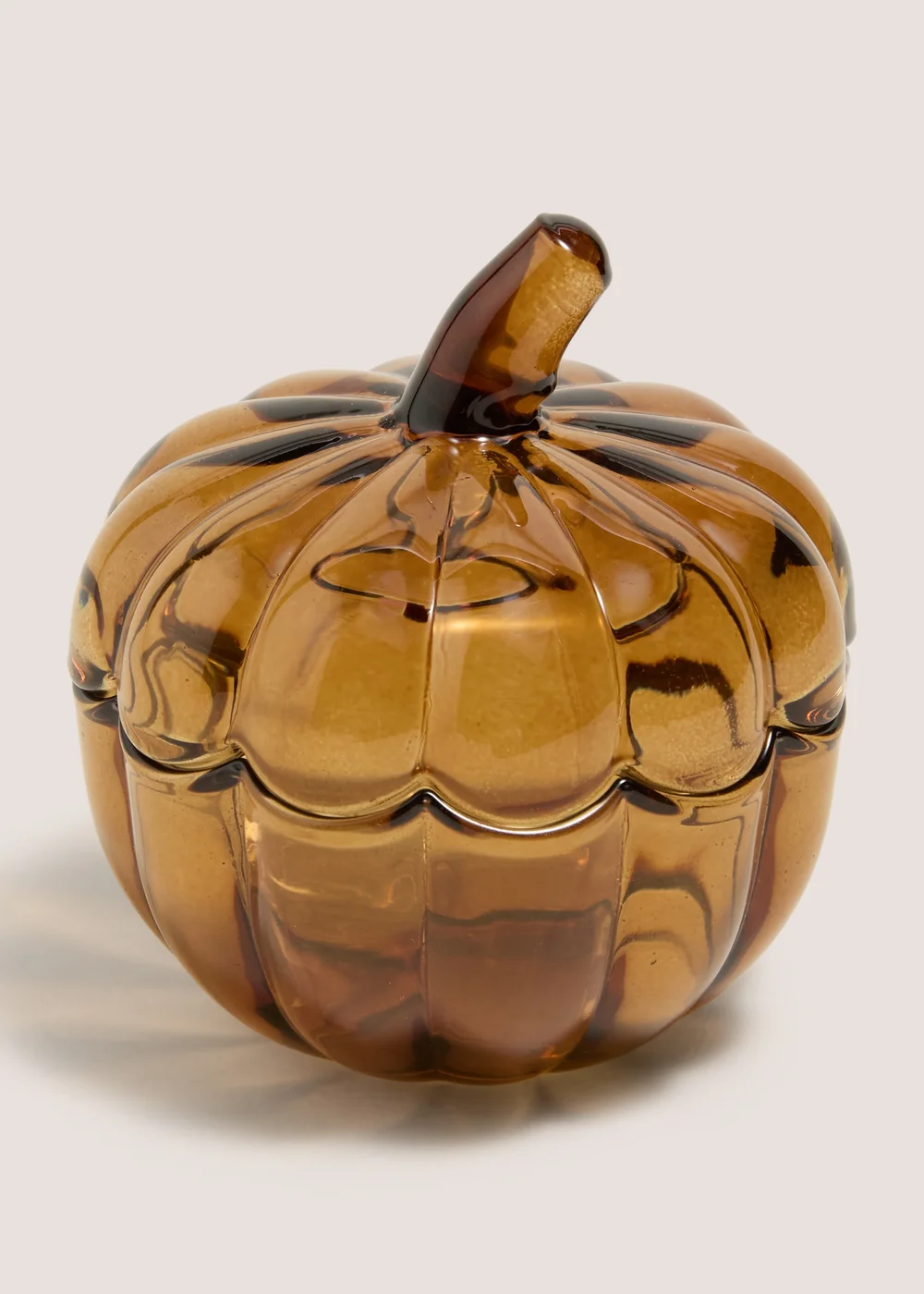 Amber Glass Pumpkin Trinket Ornament Image 1