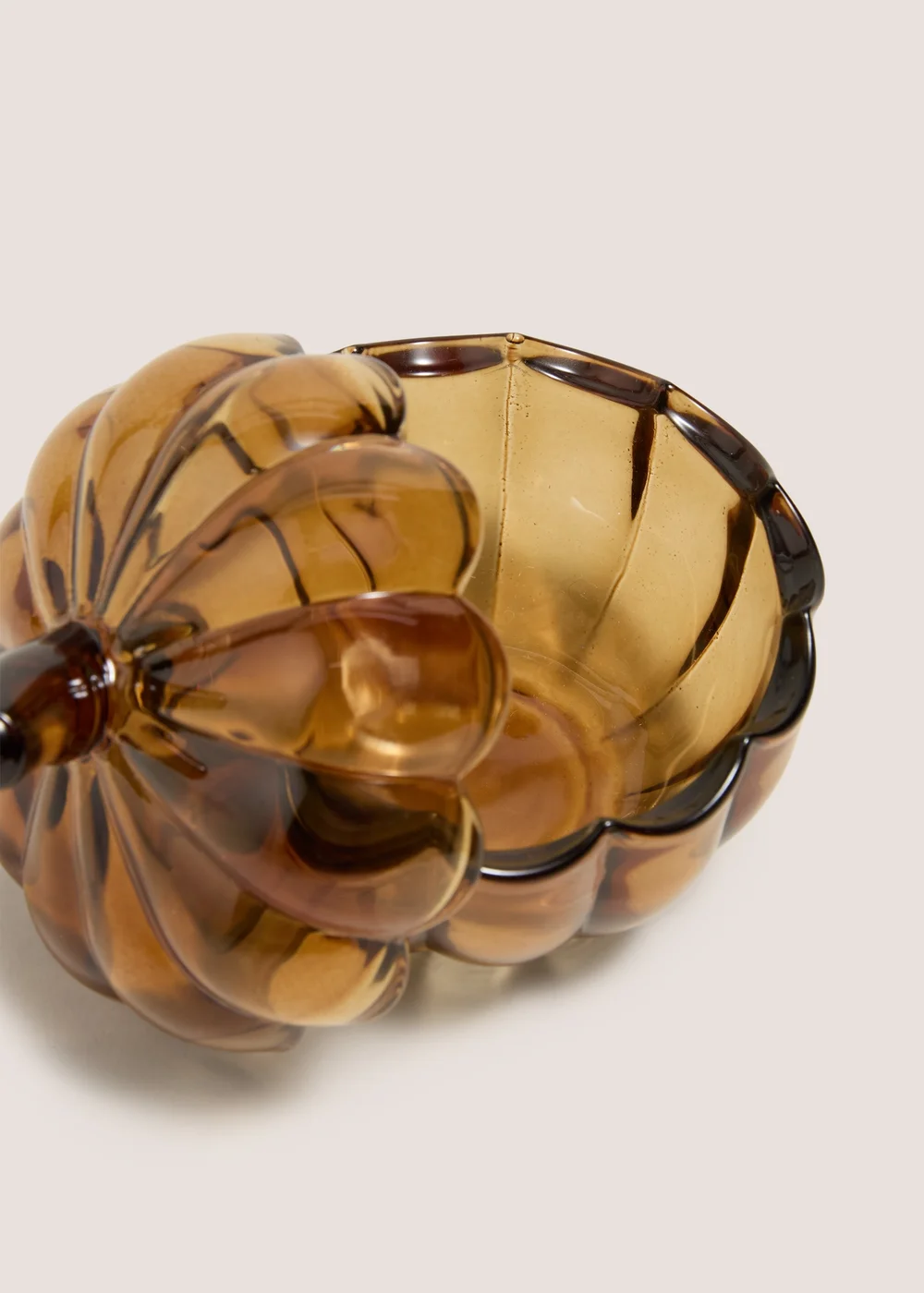 Amber Glass Pumpkin Trinket Ornament Image 2