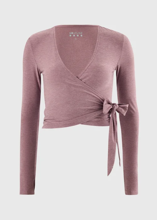 Souluxe Mauve Wrap Gym Top - L Image 4