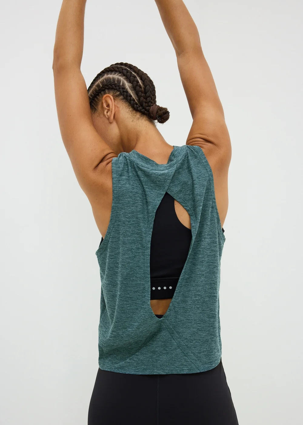 Souluxe Teal Key Hole Gym Vest - XL Image 2