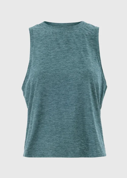 Souluxe Teal Key Hole Gym Vest - XL Image 4