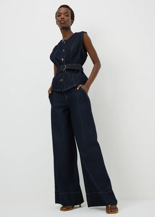 Indigo High Rise Wide Leg Co-Ord Jeans - 8/L29 Image 1