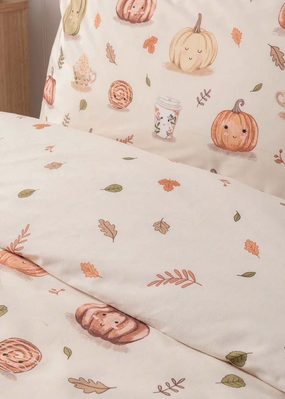 Natural Pumpkin Print Duvet Set - Double Image 2
