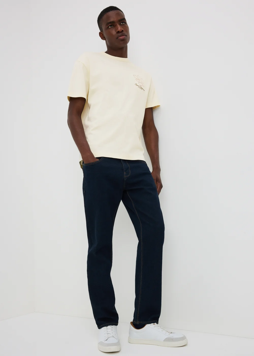 Cream Abstract Printed T-Shirt - XS Image 1