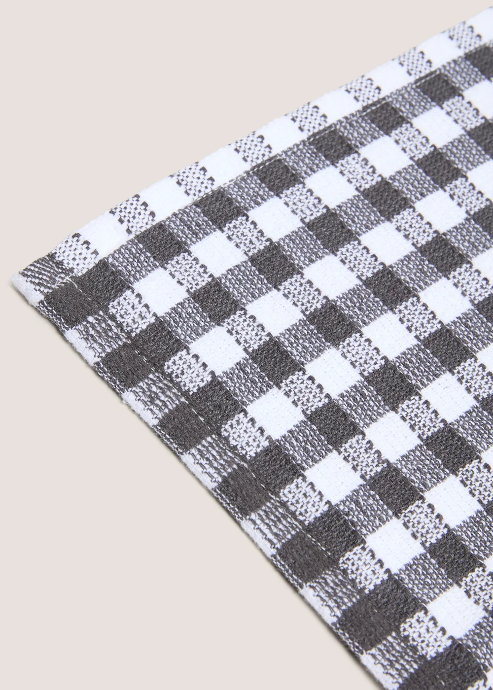 Black Check Tea Towel Image 2