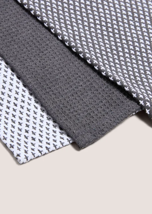 3 Pack Grey Tea Towels Image 2