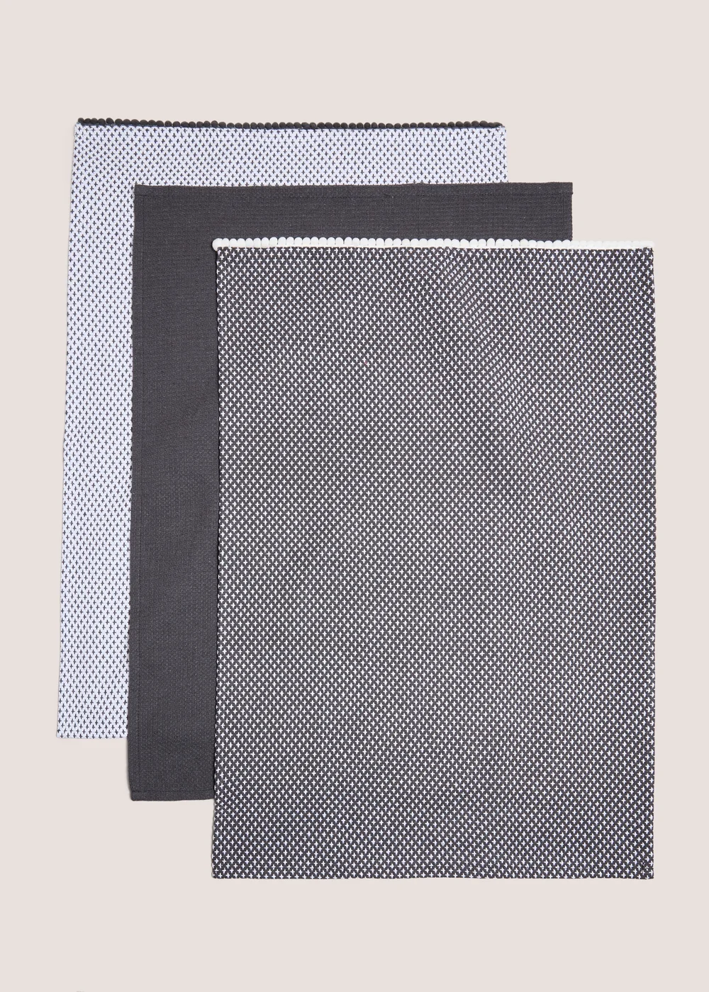 3 Pack Grey Tea Towels Image 1