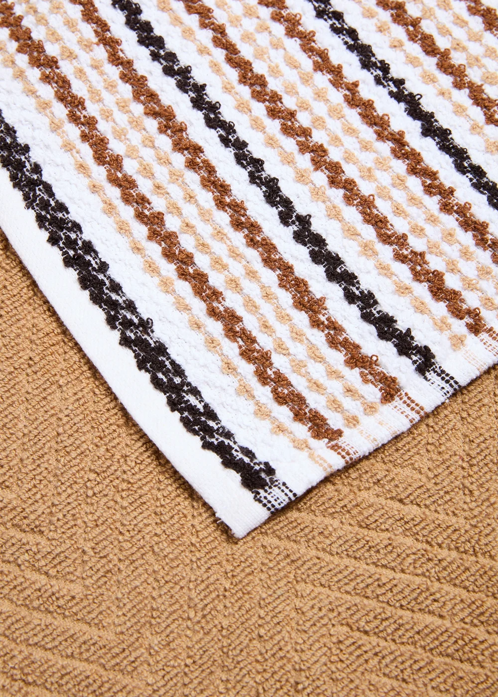 2 Pack Stripe Teal Towel Image 2