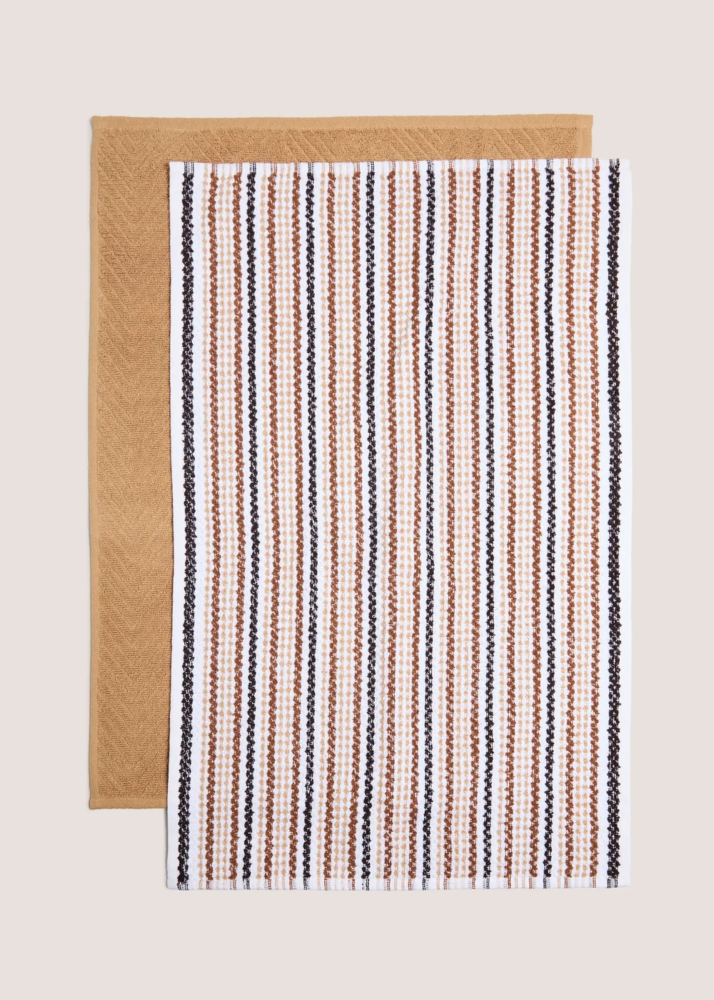 2 Pack Stripe Teal Towel Image 1