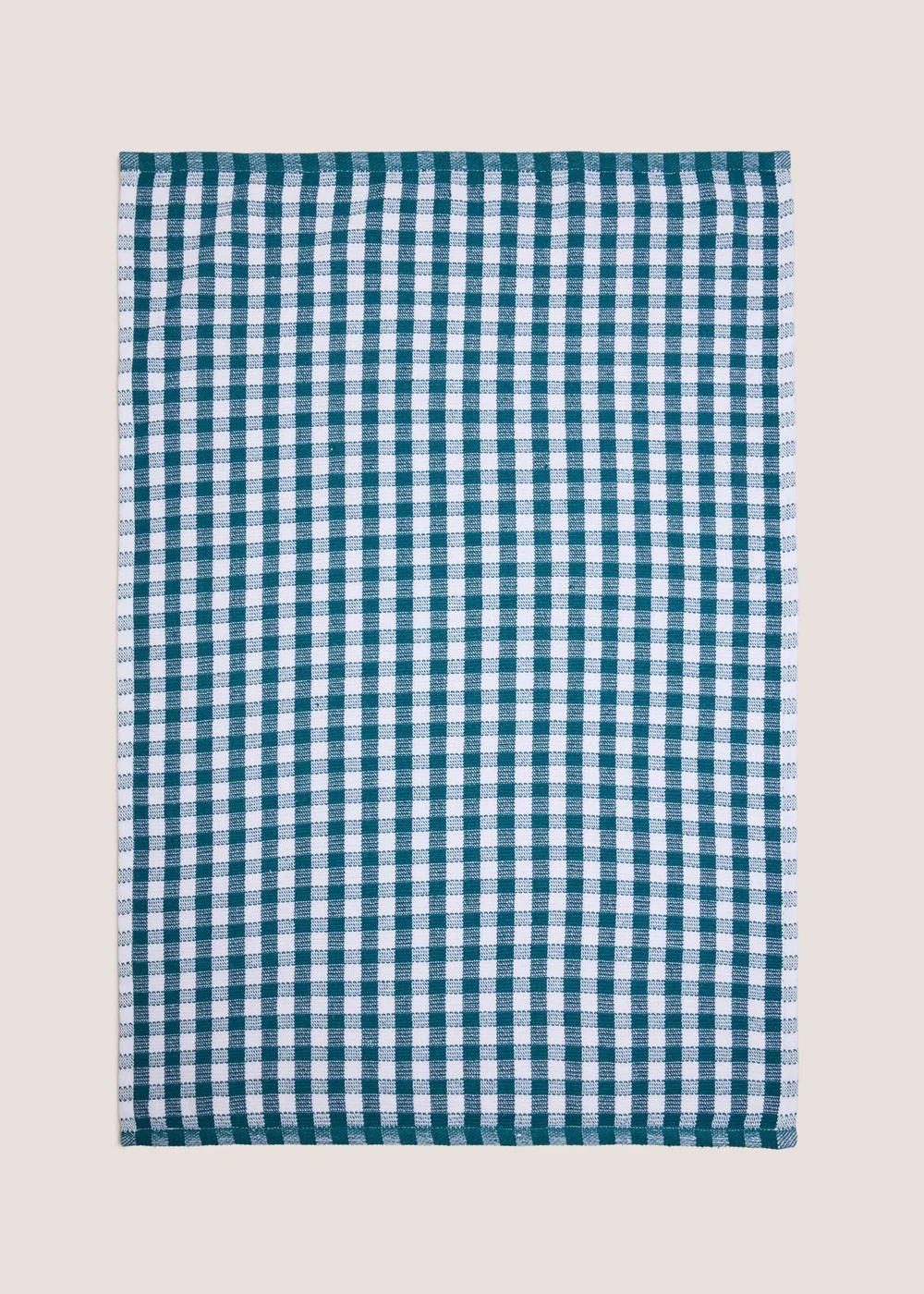 Teal Check Tea Towel Image 1