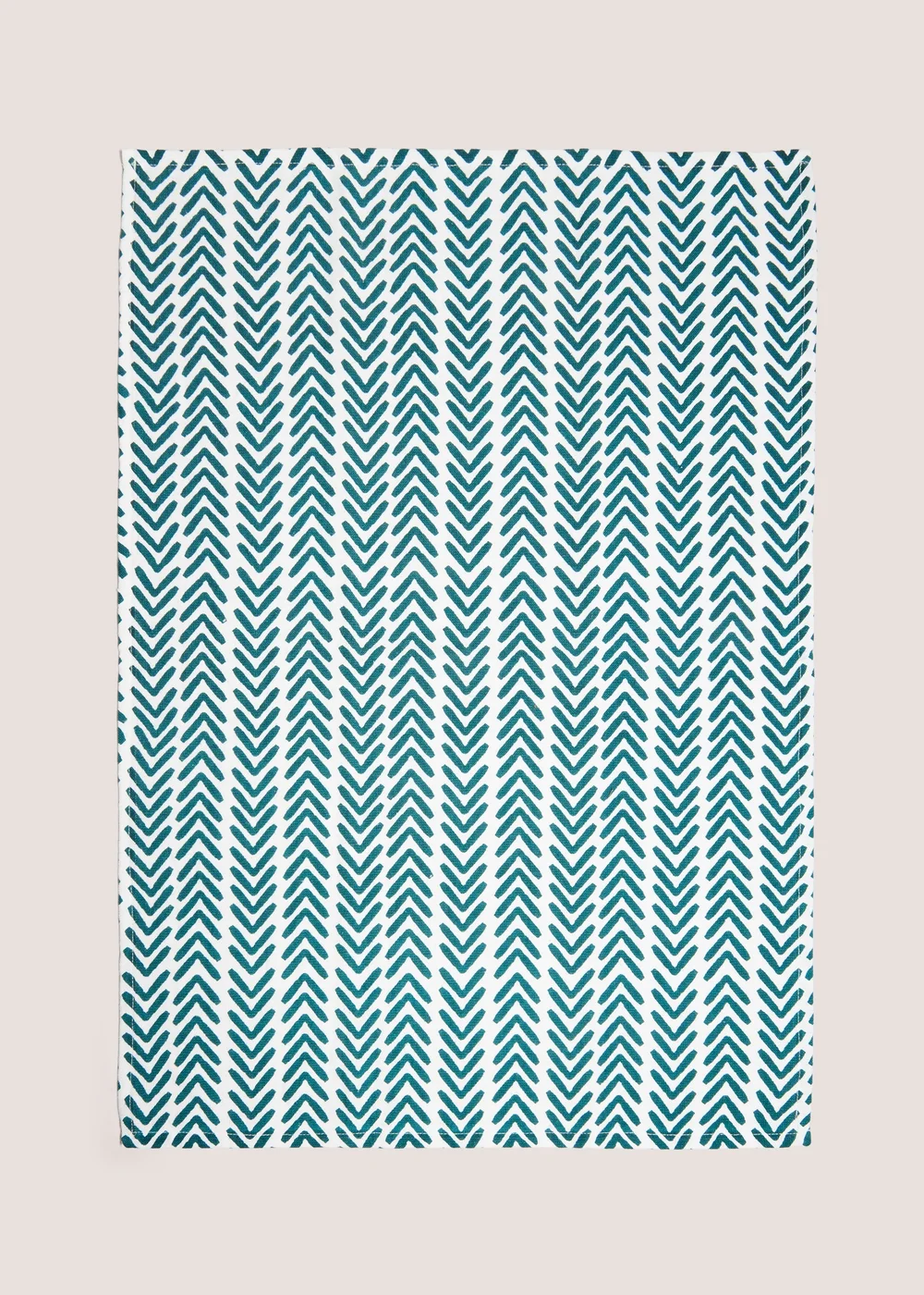 Teal Herringbone Tea Towel Image 1