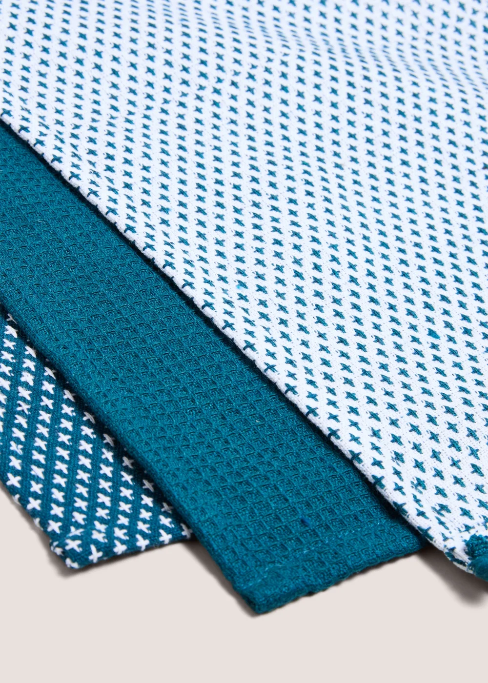 3 Pack Teal Tea Towels Image 2