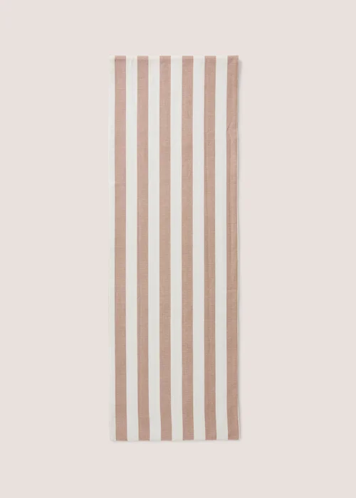 Natural Reversible Stripe Table Runner Image 1