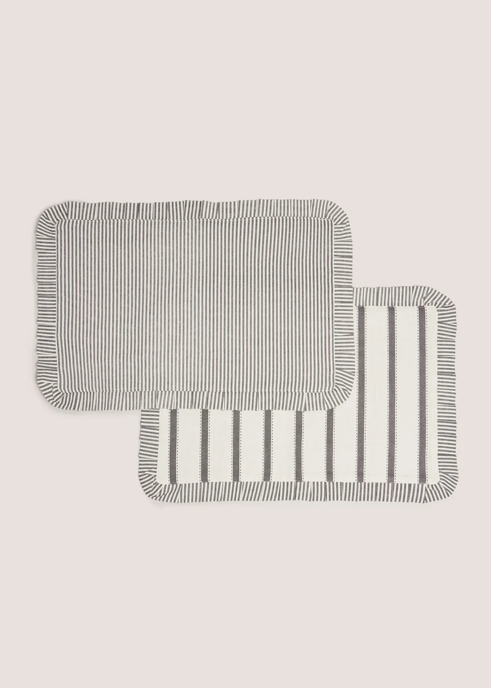 2 Pack Monochrome Striped Placemats Image 1