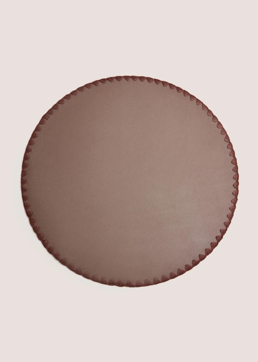 2 Pack Brown Round Placemats Image 1