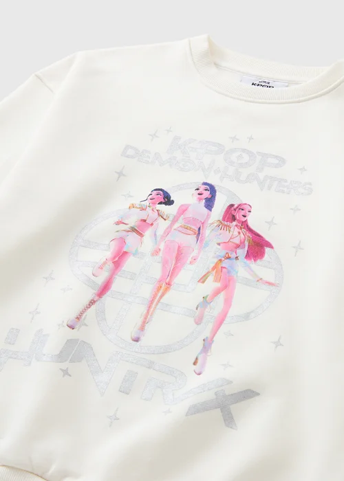 KPop Demon Hunters Girls Cream Huntrix Sweatshirt (5-13yrs) - 9 Yrs Image 2