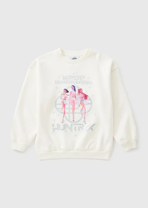 KPop Demon Hunters Girls Cream Huntrix Sweatshirt (5-13yrs) - 9 Yrs Image 1