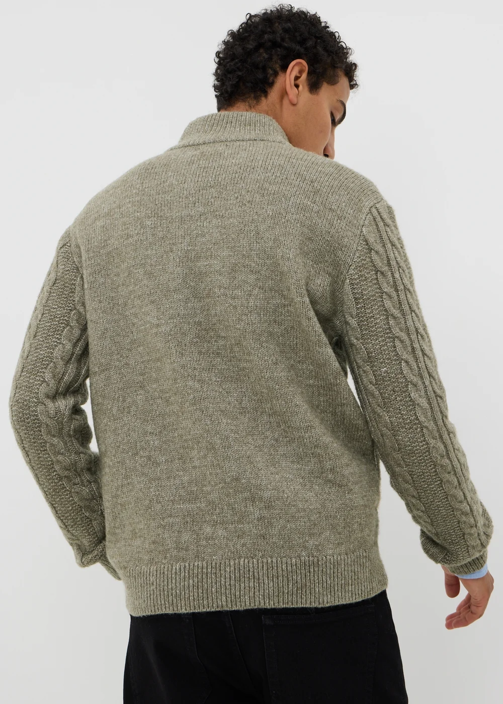 Sage Cable 1/4 Zip Jumper - M Image 2