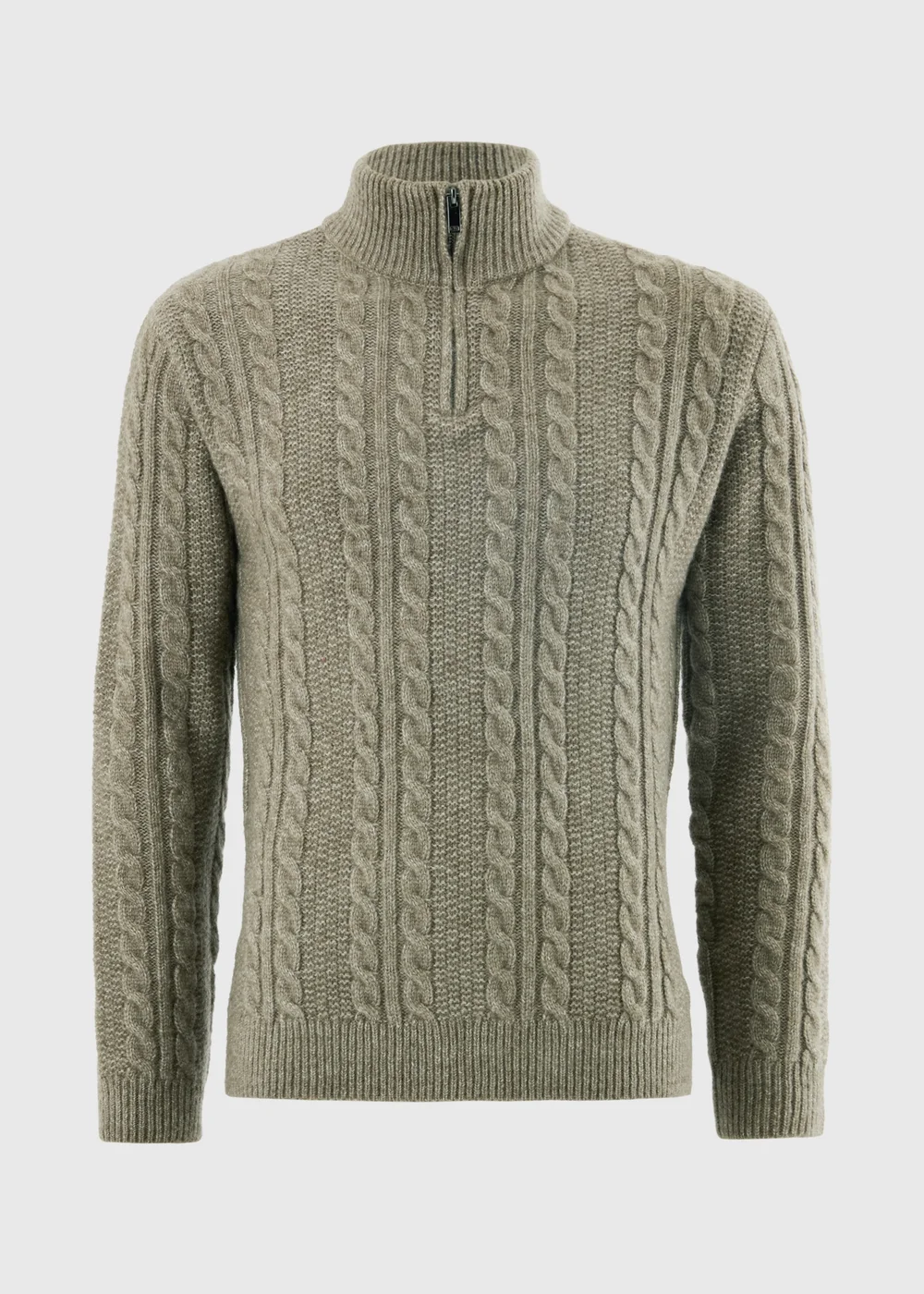 Sage Cable 1/4 Zip Jumper - M Image 4