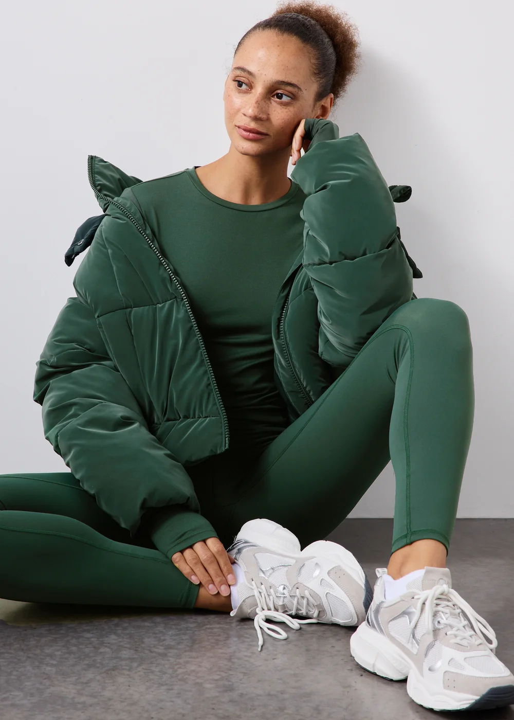 Forest Green Fitted Long Sleeve T-Shirt - 6 Image 4