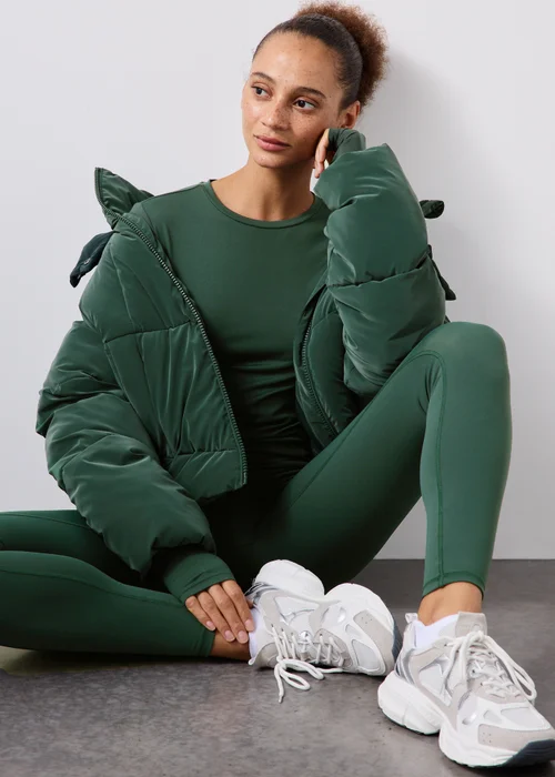 Forest Green Fitted Long Sleeve T-Shirt - 6 Image 4