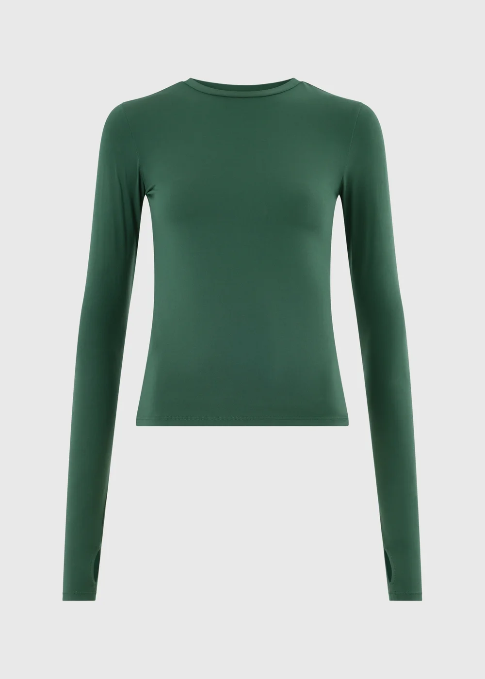 Forest Green Fitted Long Sleeve T-Shirt - 6 Image 5