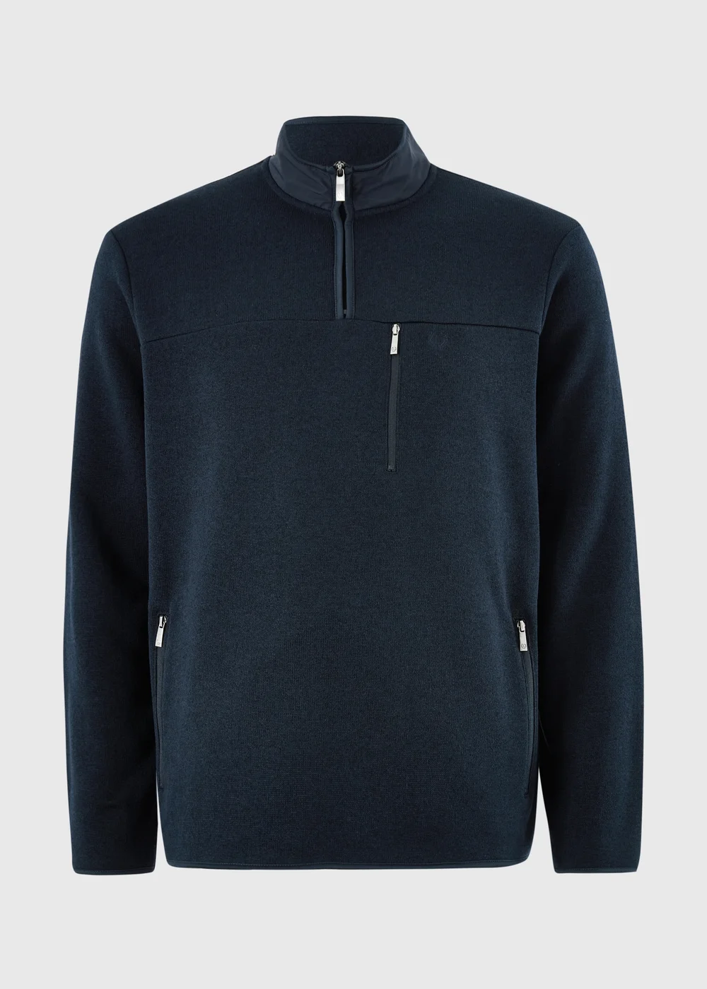 Navy Quarter Zip Fleece - S Image 4