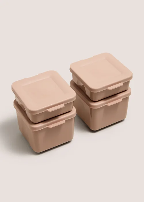 4 Pack Taupe Snack Pots Image 1