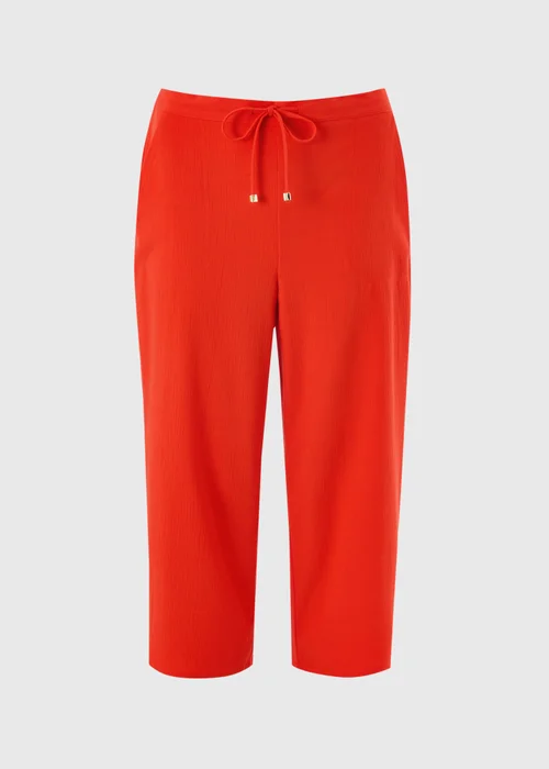 Red Cropped Clipper Trousers - 10 Image 3