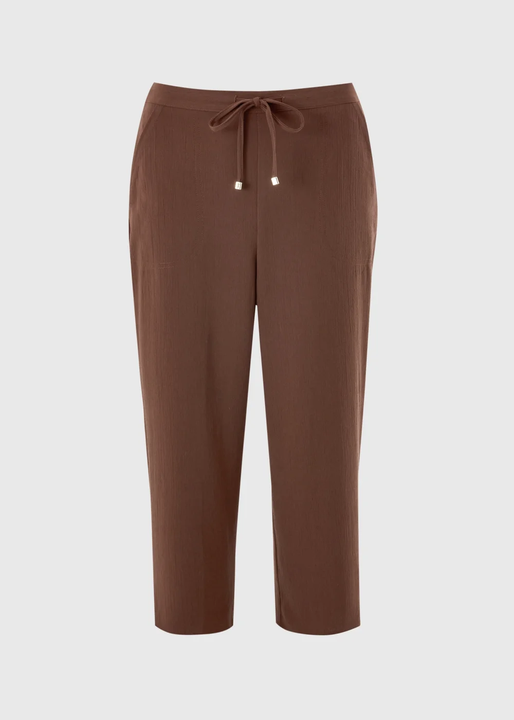 Chocolate Brown Cropped Clipper Trousers - 22 Image 3