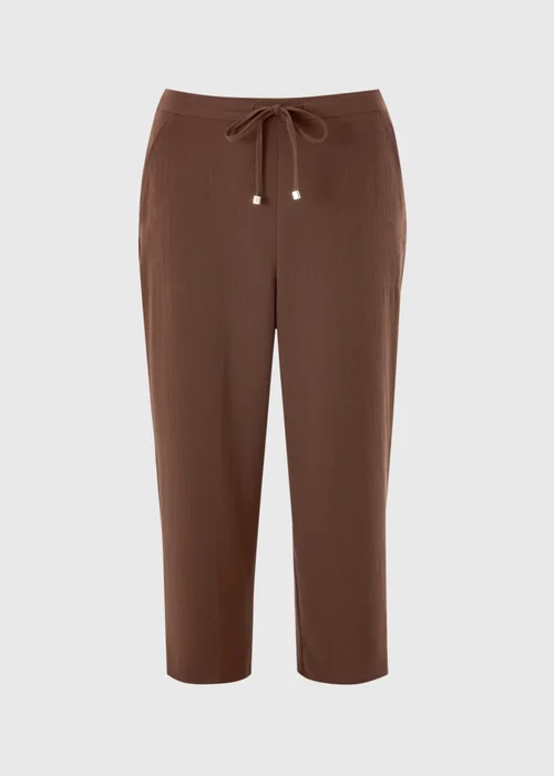 Chocolate Brown Cropped Clipper Trousers - 22 Image 3