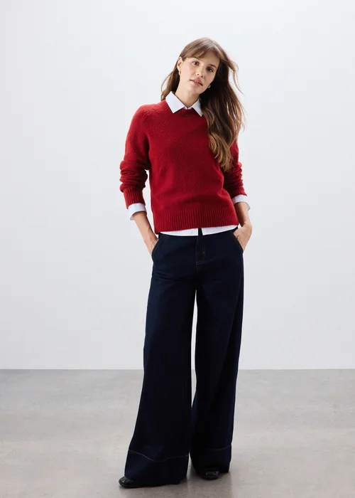 Burnt Red Crew Neck Jumper - XS Image 2