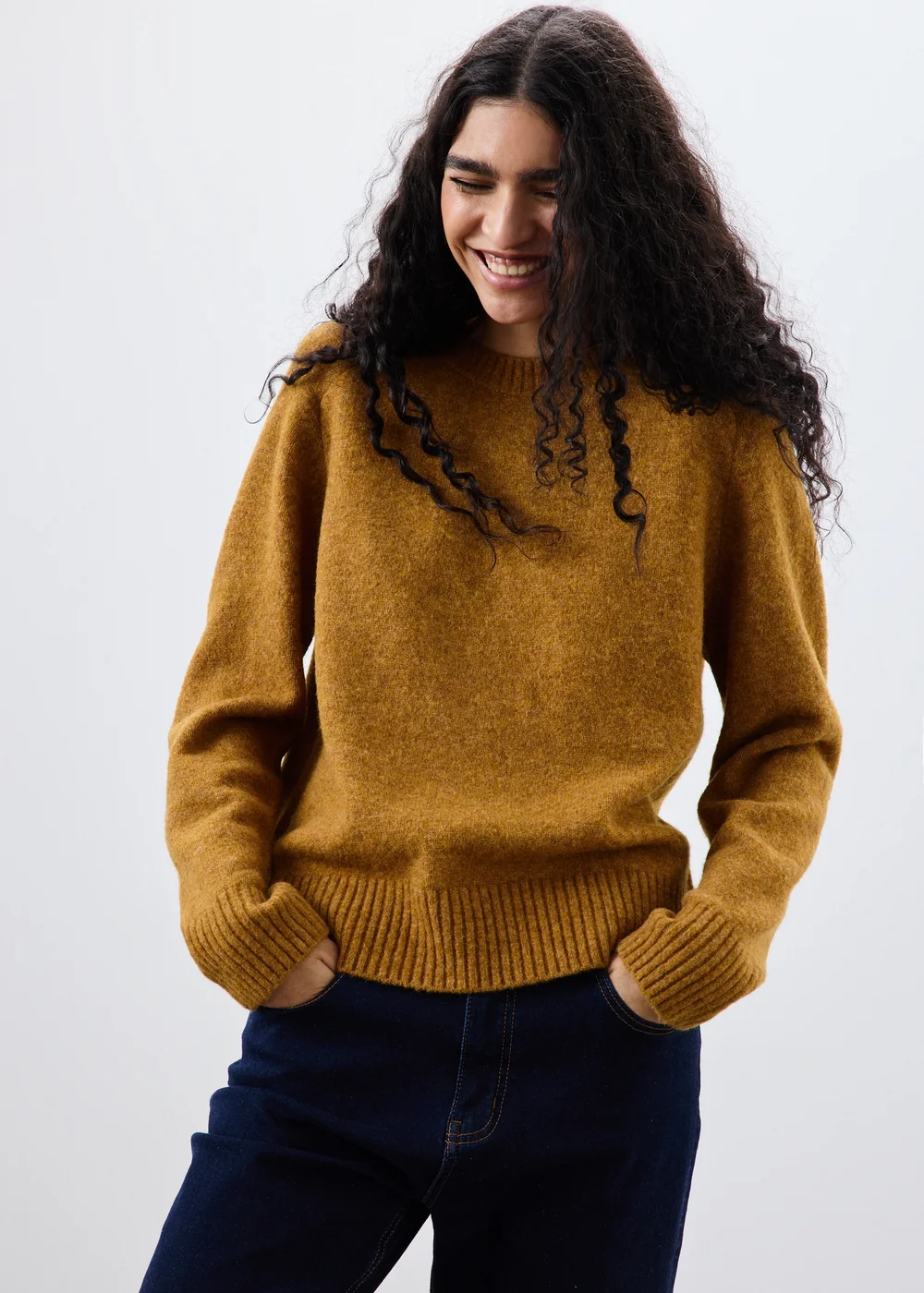 Ochre Crew Neck Jumper - XS Image 1