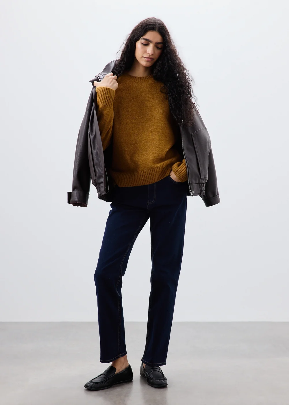 Ochre Crew Neck Jumper - XS Image 2
