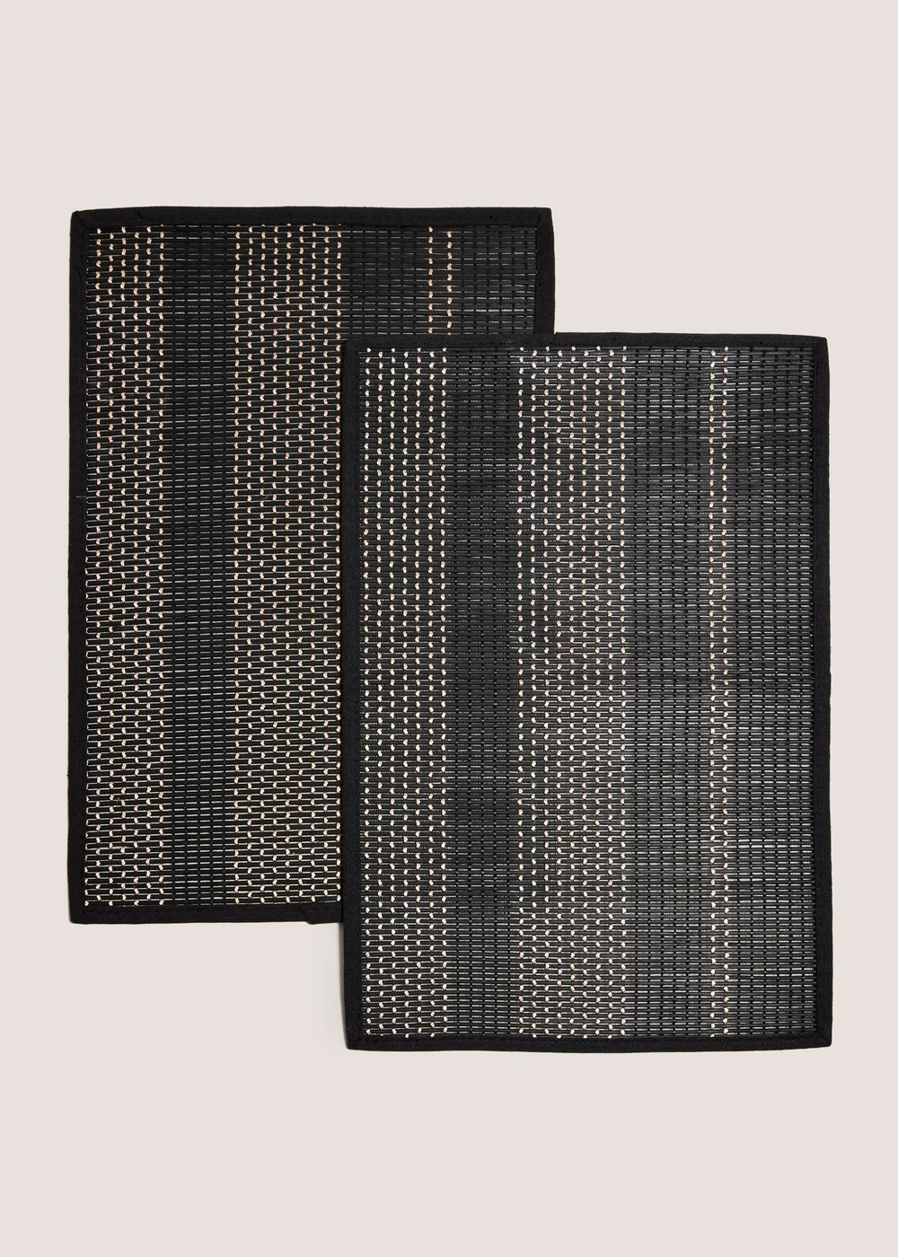 2 Pack Black Bamboo Placemats Image 1