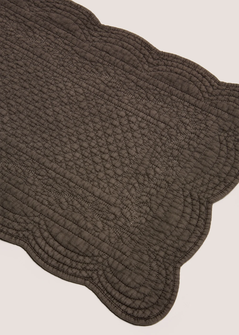 Brown Quilted Table Runner Image 2